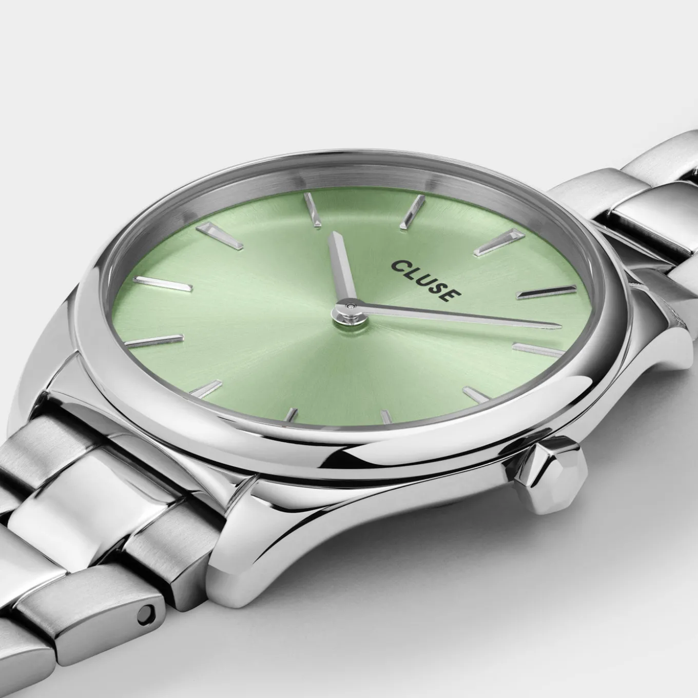 froce_petite_watch_steel_green_silver_colour_2.webp Online Féroce Petite Watch Steel Green, Silver Colour Damen Uhren Silber | Féroce Petite