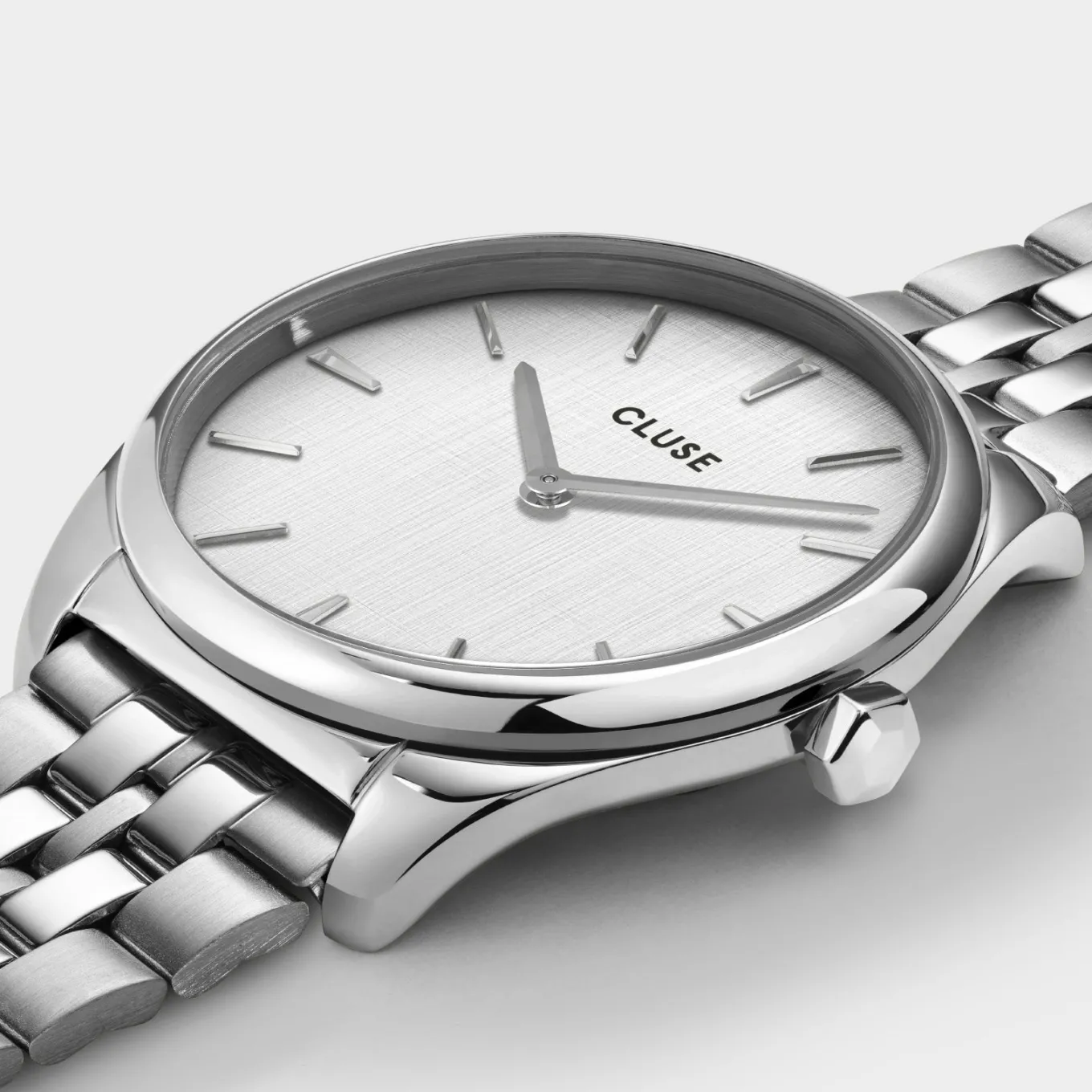 froce_petite_watch_steel_silver_linen_silver_colour_2.webp Outlet Féroce Petite Watch Steel, Silver Linen, Silver Colour Damen Uhren Silber | Féroce Petite