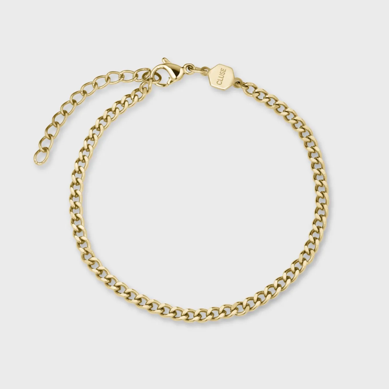 Shop Gift Box Fluette Steel Green Watch and Round Chain Bracelet, Gold Colour Damen Fluette