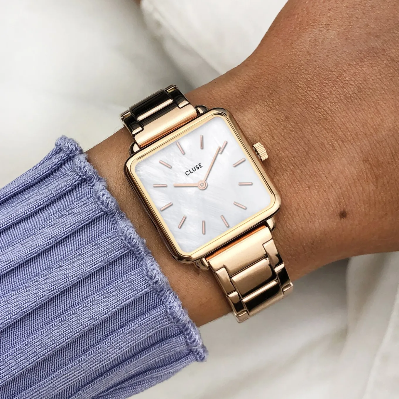 Best Gift Box La Tétragone Watch and Bracelet Rose Gold Colour Damen La Tétragone