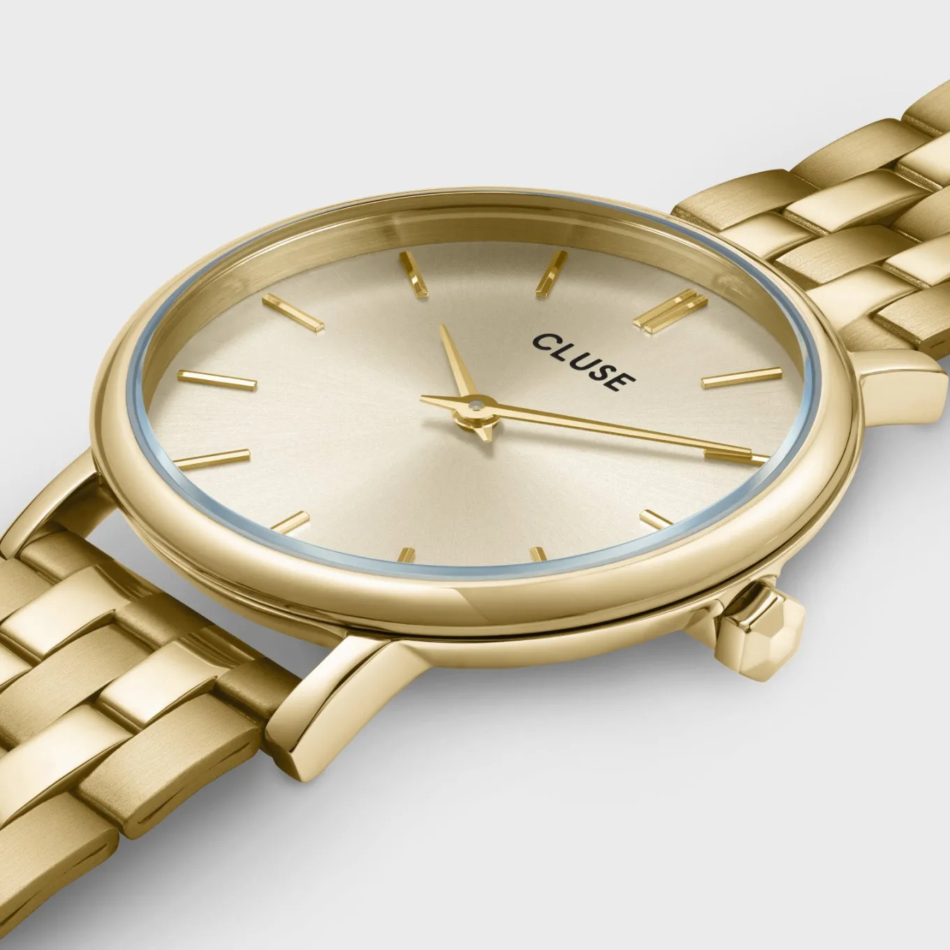 Cheap Gift Box Pavane Petite 2.0 Steel Watch Gold & Black Leather Strap, Gold Colour Damen Pavane Petite