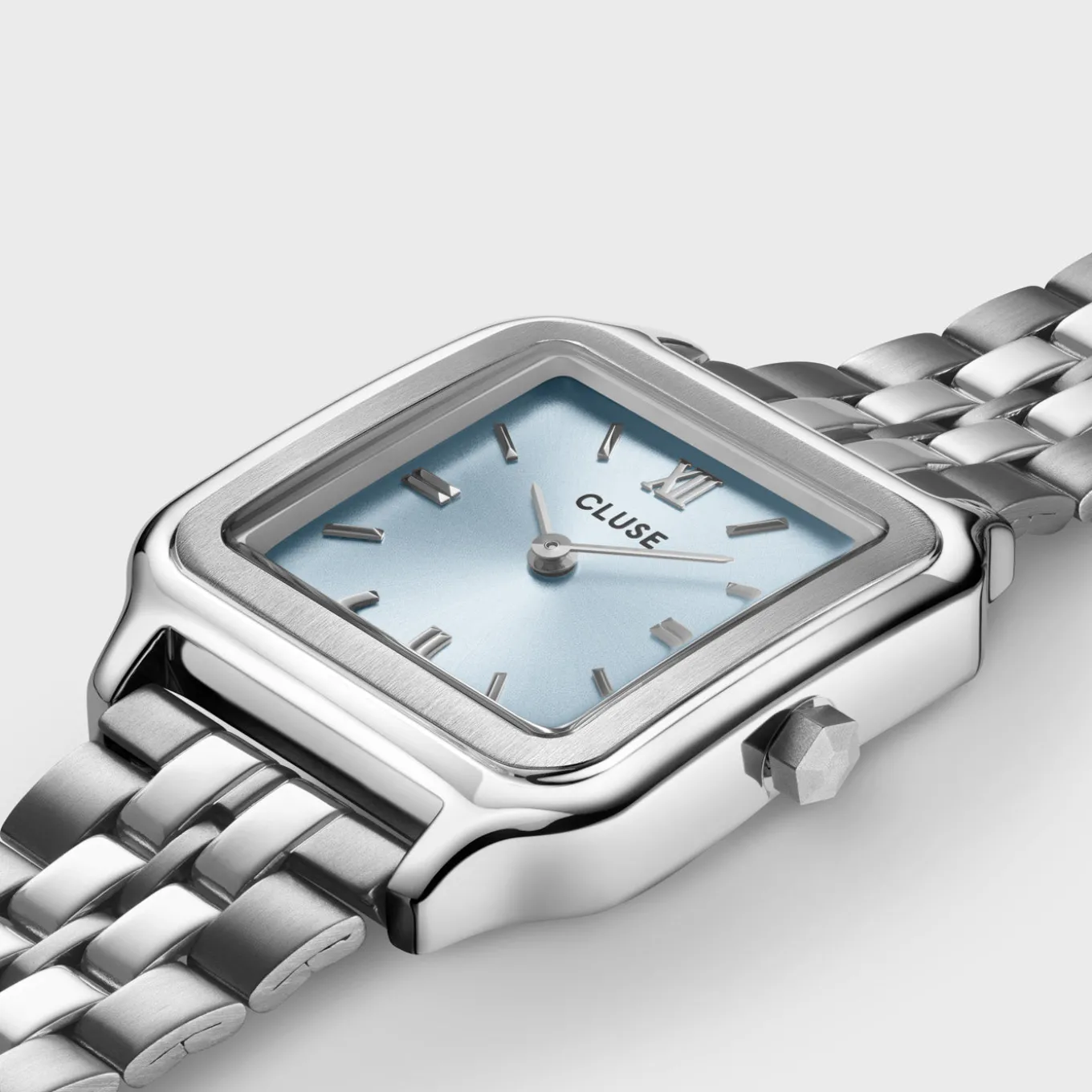 gracieuse_watch_steel_light_blue_silver_colour_2.webp Best Sale Gracieuse Watch Steel, Light Blue, Silver Colour Damen Uhren Silber | Gracieuse